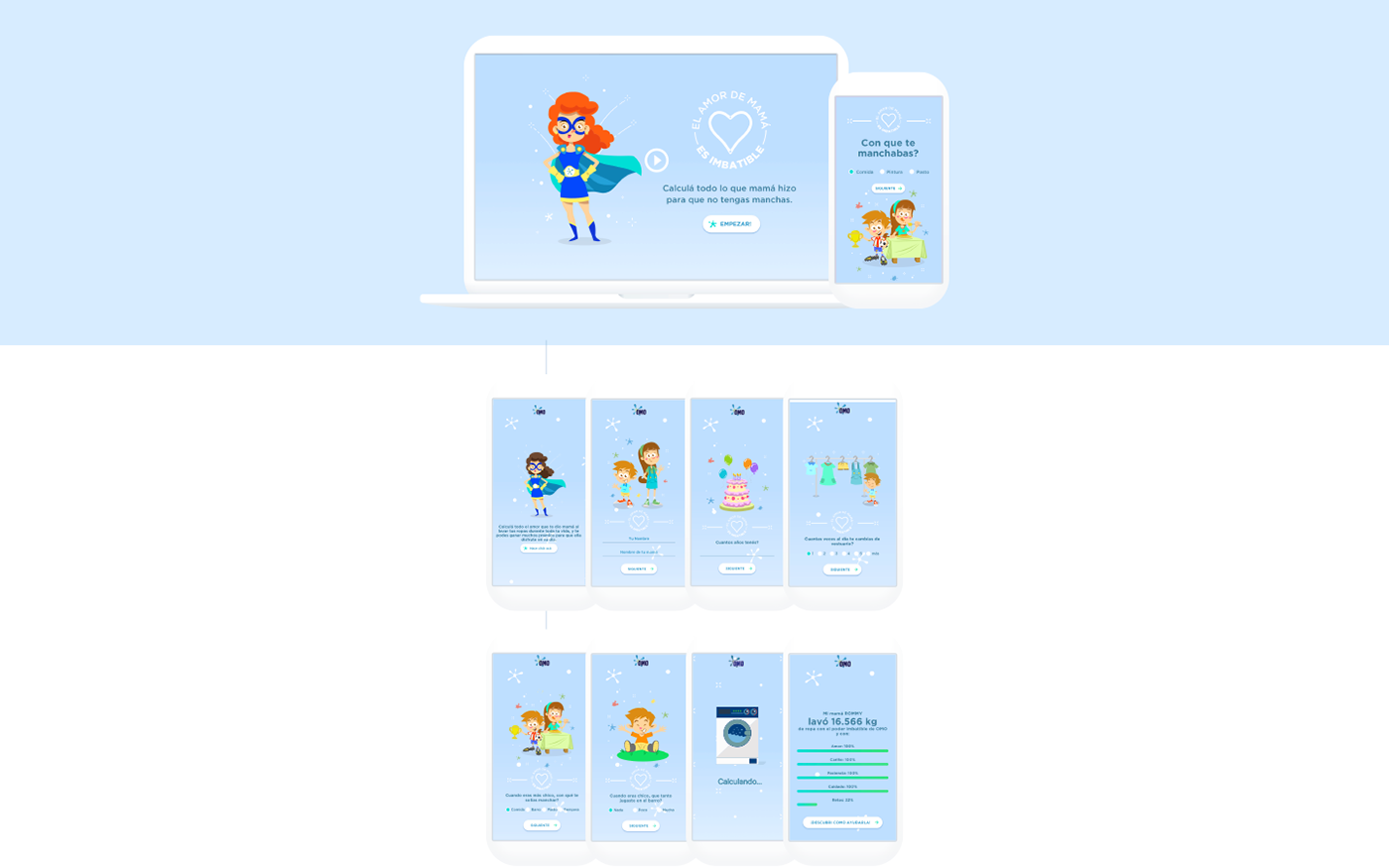 OMO Mamá Imbatible · web app