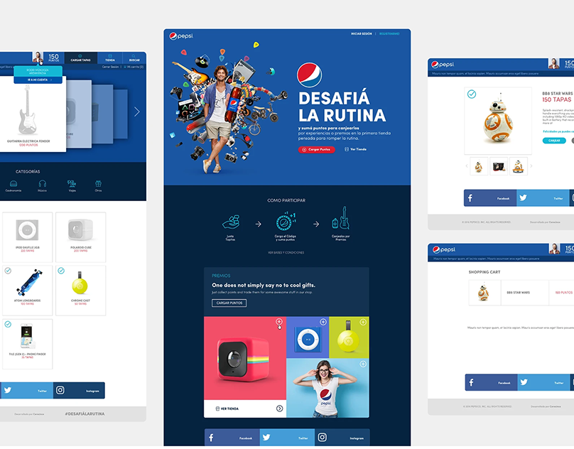Pepsi Store · plataforma web